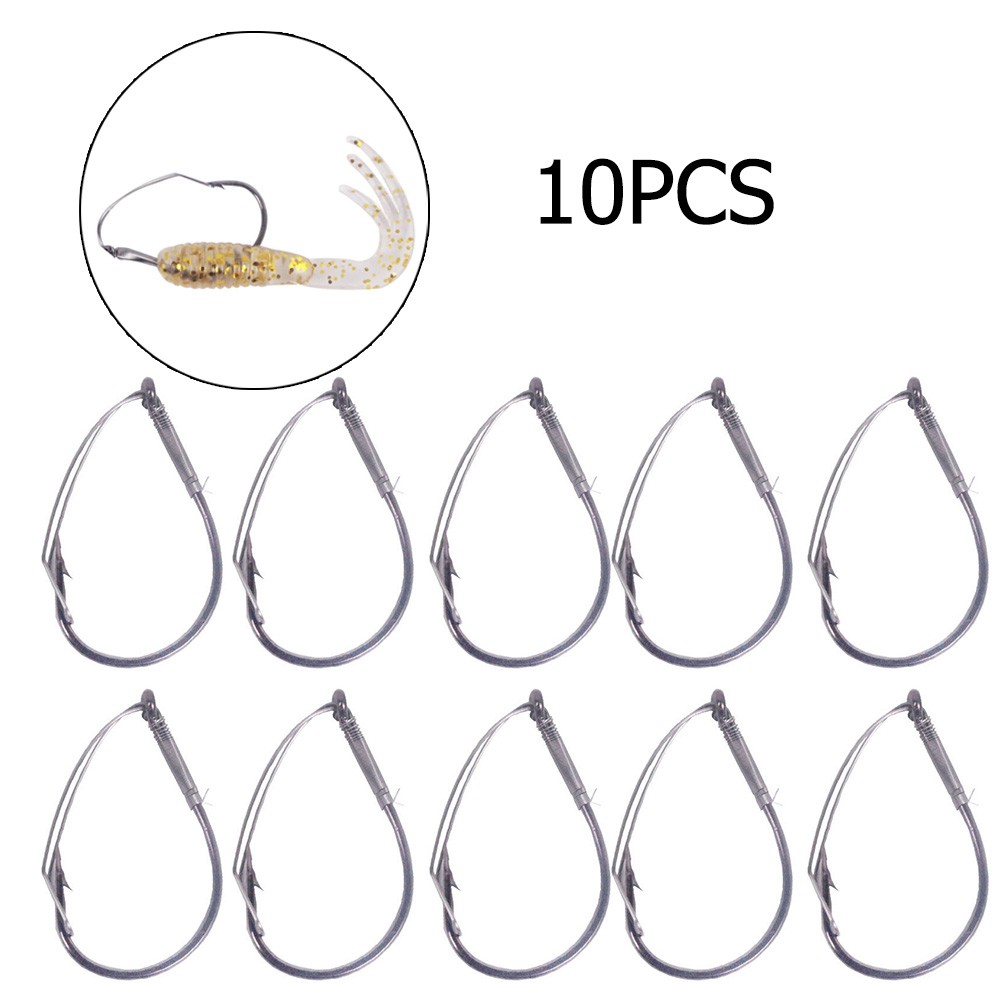 Fishing Hook Weedless - 10Pcs/Box High Carbon Steel Wacky Rig