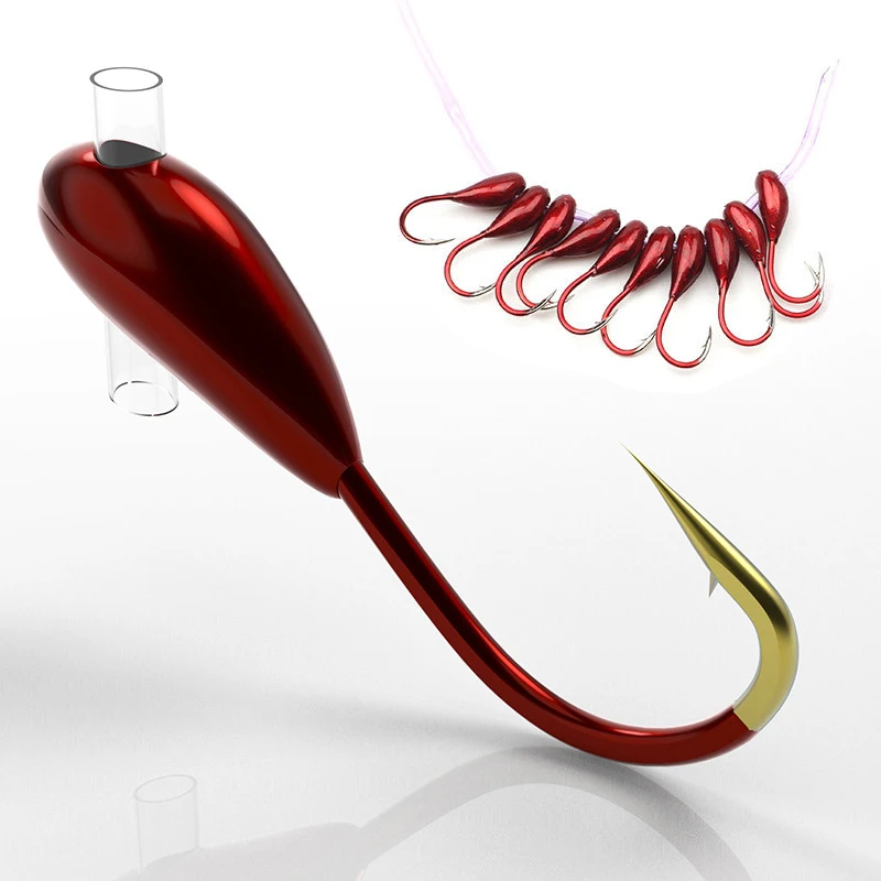 10/20PCS Winter Ice Fishing Ho - огляд і ціна Fishing Hook Barbless