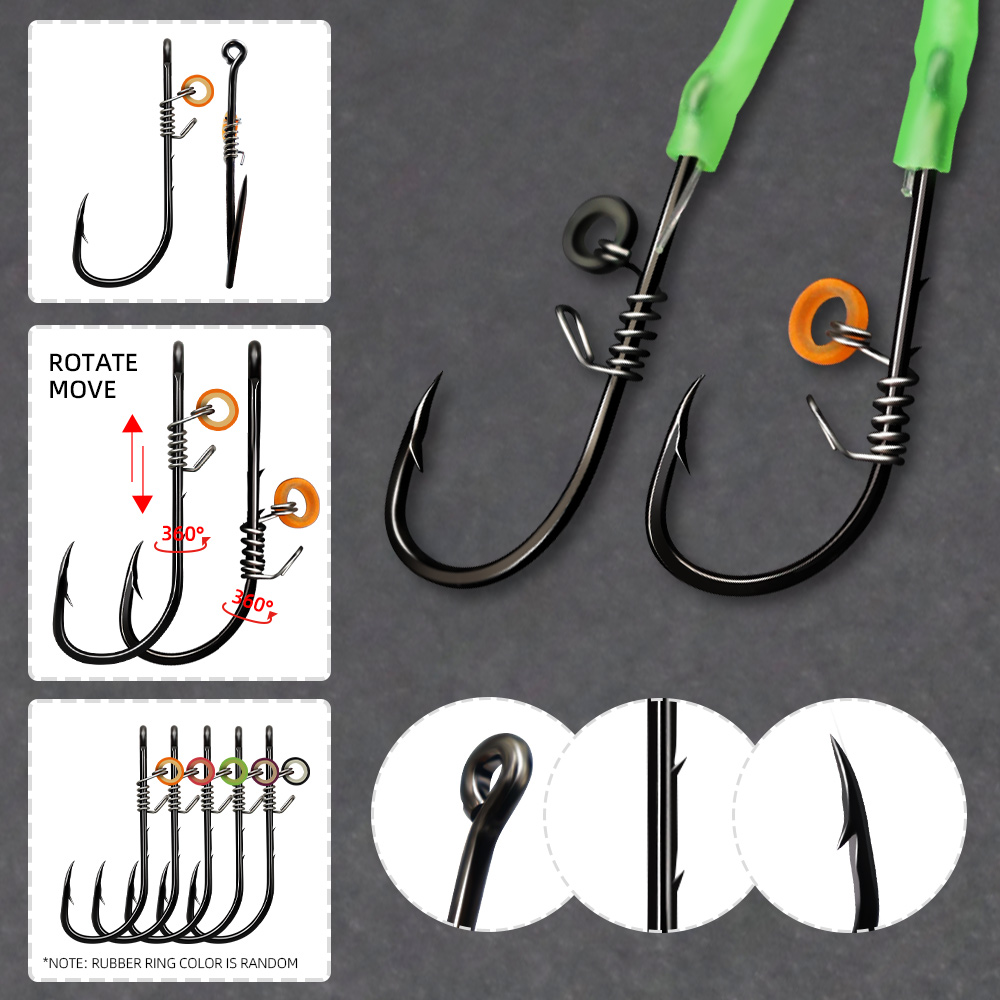 ZYZHE 1/3/5pcs Fishing Rigs Wi - огляд і ціна Fishing Hook Assortment