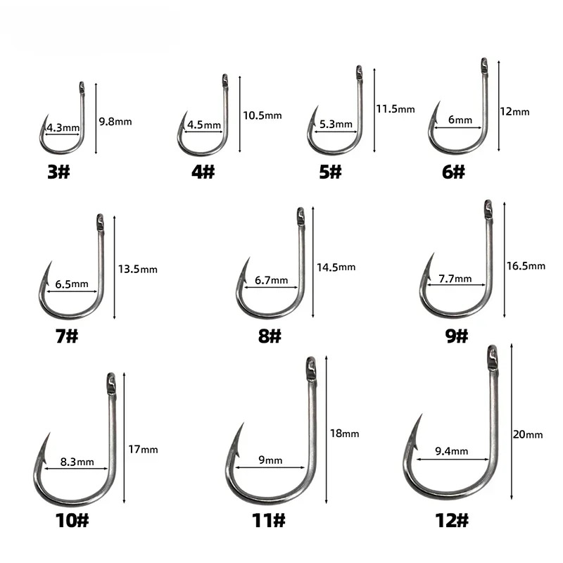50-1600Pcs/BoxFishing Hooks Ca - огляд і ціна Fishing Hook Barbless