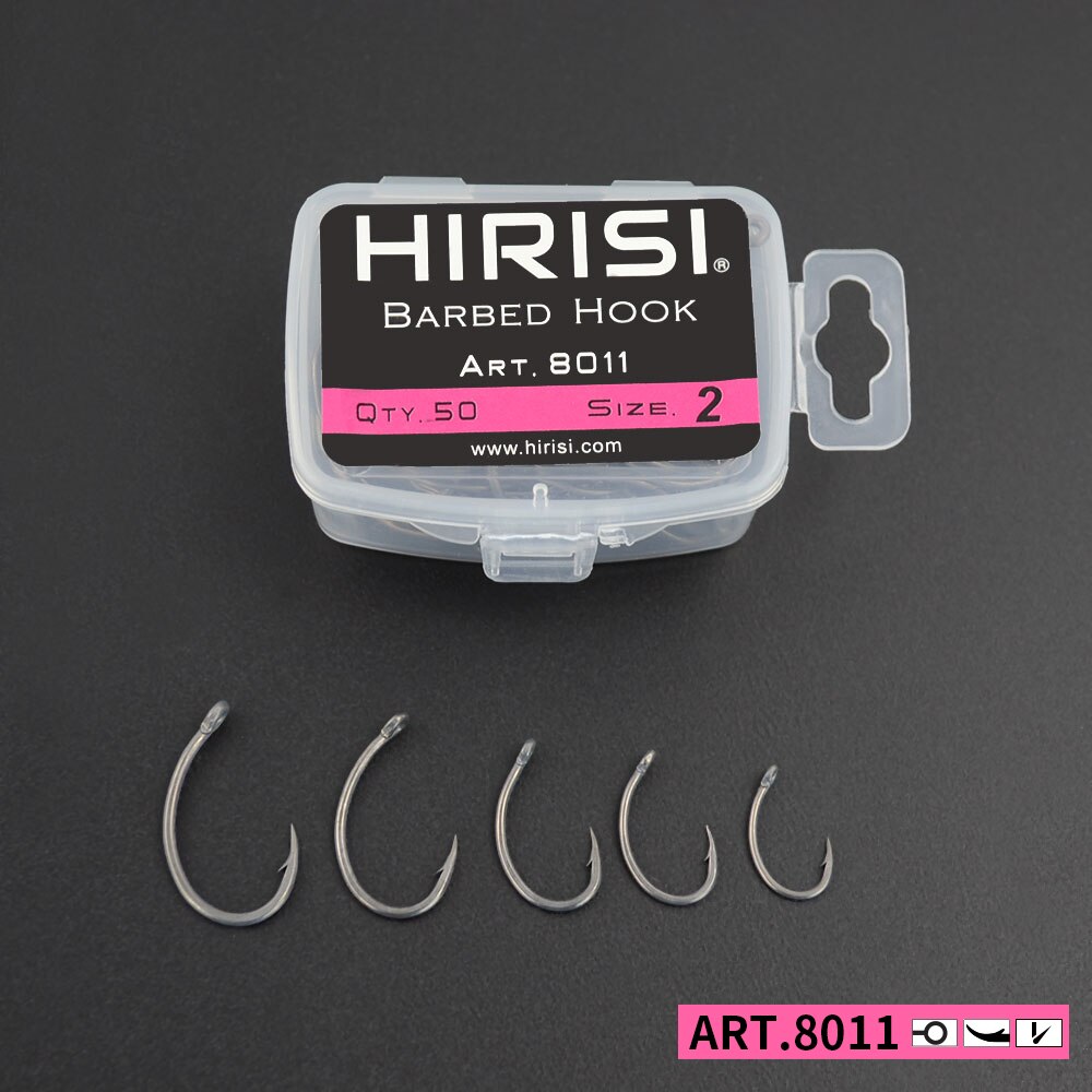 Hirisi Carp Fishing Hooks 50pc - огляд і ціна Fishing Hook Barbless